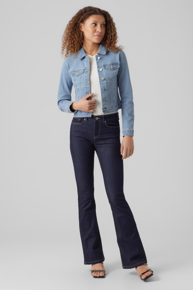 VMLUNA LS SLIM DNM JACKET MIX GA NO 10279492 Light Blue Denim